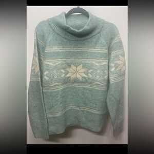 VICI Alpine Fair Isle Mockneck Sweater. Size XL